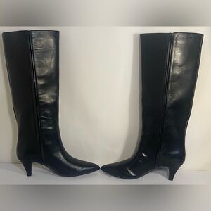 Alfani ~ NWT ~ Step in Flex ~ Knee High Pointed Toe Low Heel Boots Black Sz 8.5